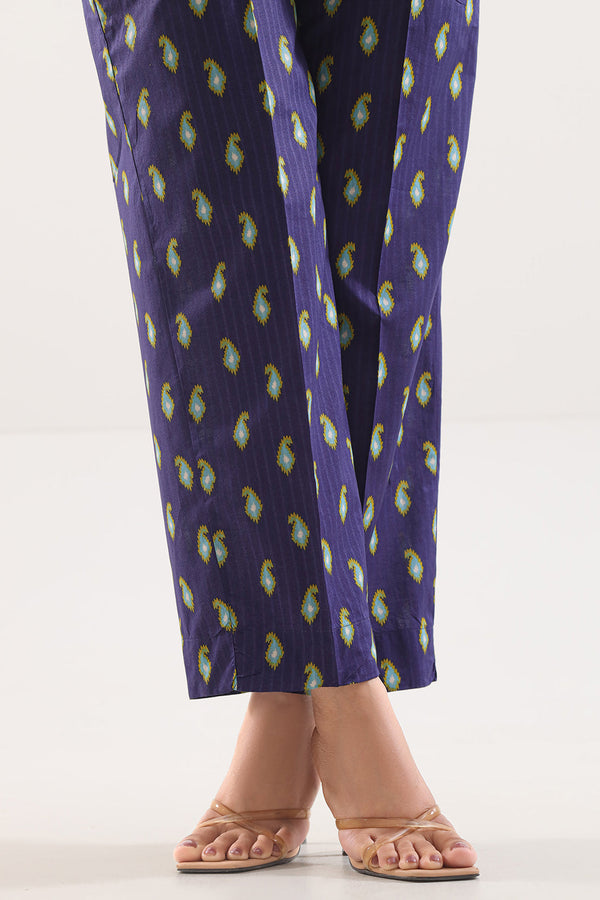 Printed Strip Lawn Pants