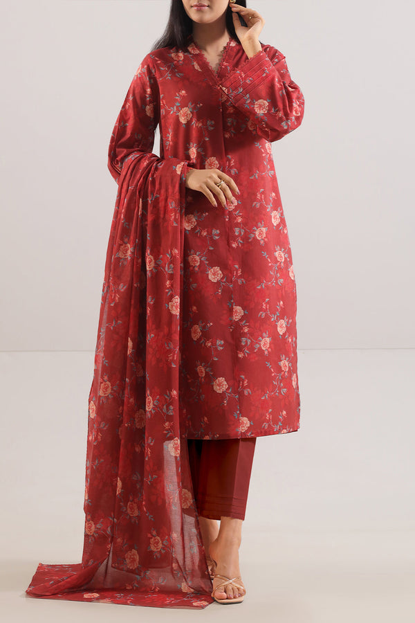 Unstitched Printed Lawn 3 Piece