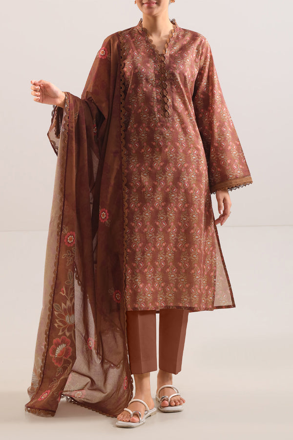 Unstitched Printed Lawn 3 Piece