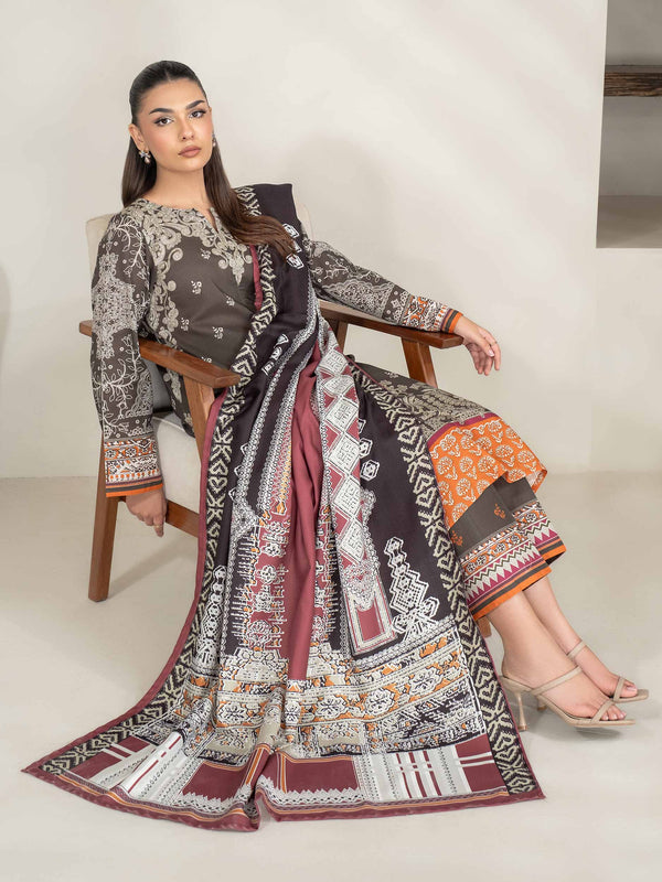3 Piece Khaddar Suit-Printed (Unstitched)