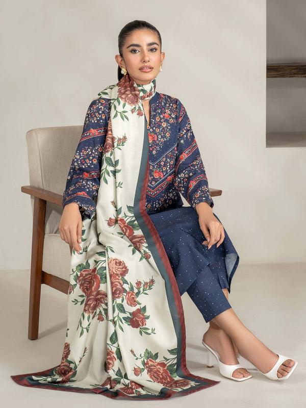 3 Piece Khaddar Suit-Printed (Unstitched)