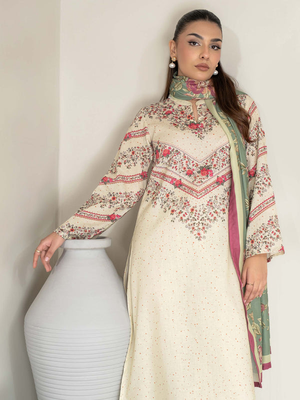 3 Piece Khaddar Suit-Printed (Unstitched)