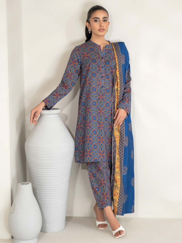 3 Piece Khaddar Suit-Printed (Unstitched)